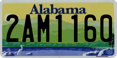 AL license plate 2AM1160