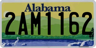 AL license plate 2AM1162