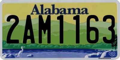AL license plate 2AM1163