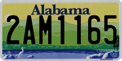 AL license plate 2AM1165