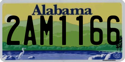 AL license plate 2AM1166