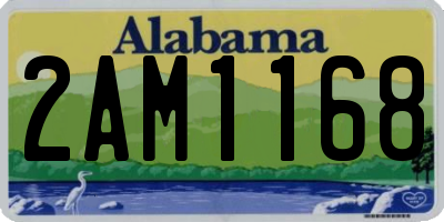 AL license plate 2AM1168