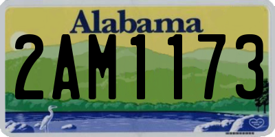 AL license plate 2AM1173