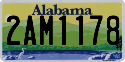 AL license plate 2AM1178