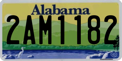 AL license plate 2AM1182