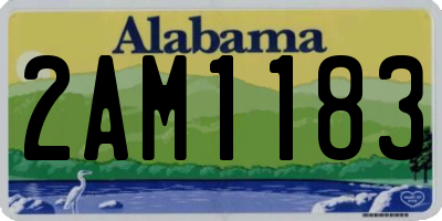 AL license plate 2AM1183