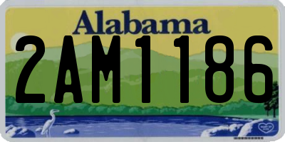 AL license plate 2AM1186