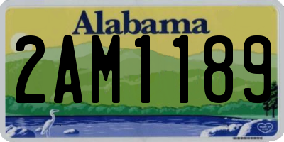 AL license plate 2AM1189