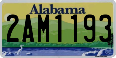 AL license plate 2AM1193
