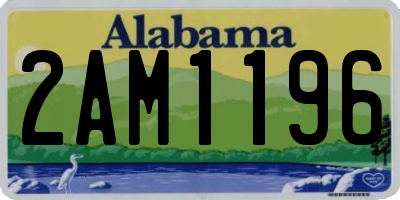 AL license plate 2AM1196