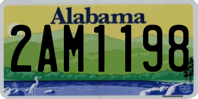AL license plate 2AM1198