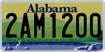 AL license plate 2AM1200