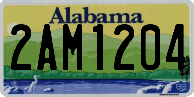 AL license plate 2AM1204