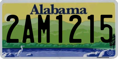 AL license plate 2AM1215