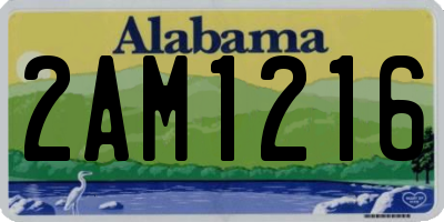 AL license plate 2AM1216