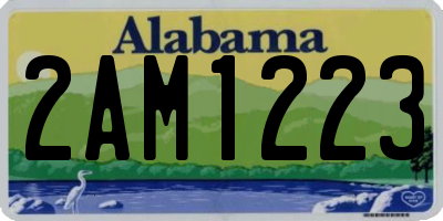 AL license plate 2AM1223