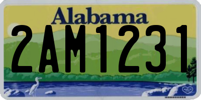 AL license plate 2AM1231