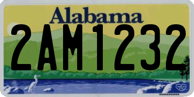 AL license plate 2AM1232