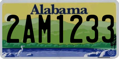 AL license plate 2AM1233
