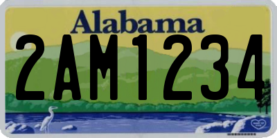 AL license plate 2AM1234