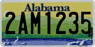 AL license plate 2AM1235