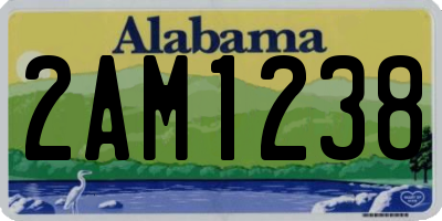 AL license plate 2AM1238