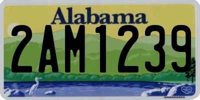 AL license plate 2AM1239