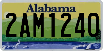 AL license plate 2AM1240