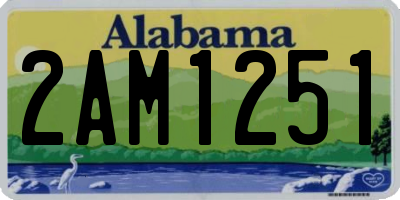 AL license plate 2AM1251