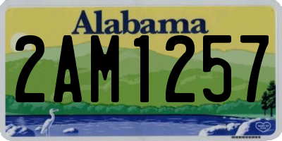 AL license plate 2AM1257