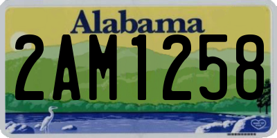 AL license plate 2AM1258