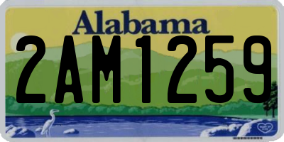 AL license plate 2AM1259
