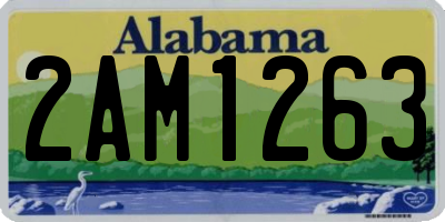 AL license plate 2AM1263