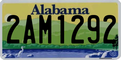 AL license plate 2AM1292
