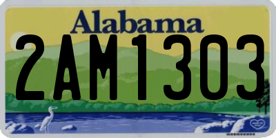 AL license plate 2AM1303