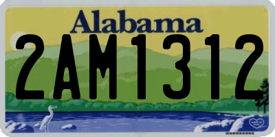 AL license plate 2AM1312