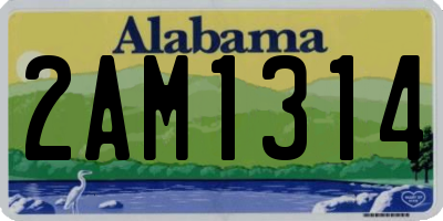 AL license plate 2AM1314