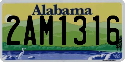 AL license plate 2AM1316