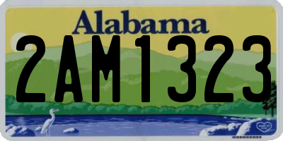 AL license plate 2AM1323