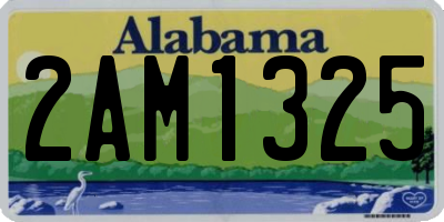 AL license plate 2AM1325