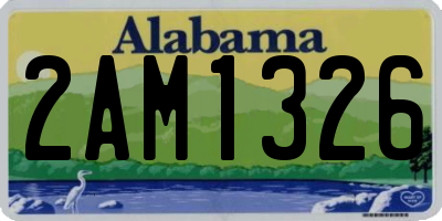 AL license plate 2AM1326