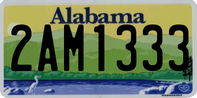 AL license plate 2AM1333