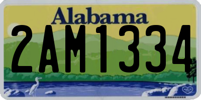 AL license plate 2AM1334