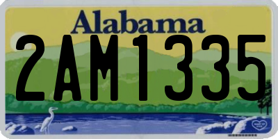AL license plate 2AM1335