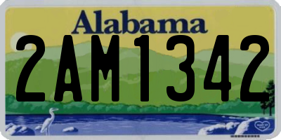 AL license plate 2AM1342