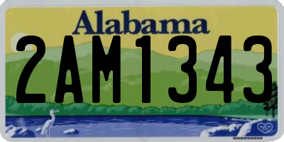 AL license plate 2AM1343