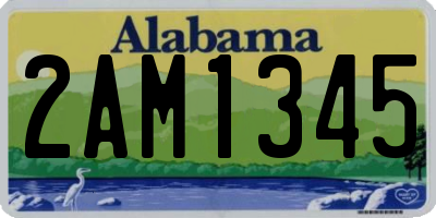 AL license plate 2AM1345