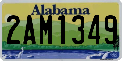 AL license plate 2AM1349