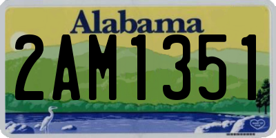 AL license plate 2AM1351