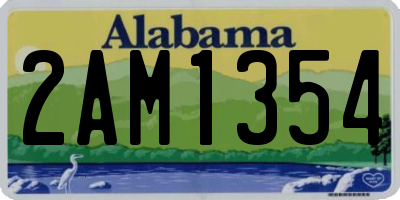 AL license plate 2AM1354